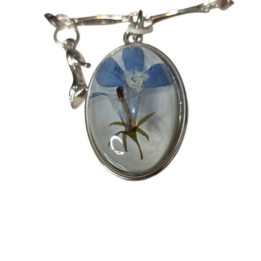 Disney Cinderella Blue and Silver Glass Slipper Charm Bracelet